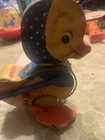 Fischer Price Antique Duck Chick Wooden Pull Toy  784 Vintage