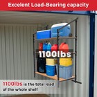 4 Pack Black Cargo Shipping Container Shelving Shelf Brackets Universal Fitment