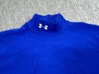 Under Armour Compression Shirt Mens Small Blue Long Sleeve Mock Neck Base Layer