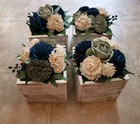 Navy Blue Gray Wedding Centerpieces Baby Shower Graduation Artificial Flowers