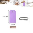 200pcs Waterproof Blank Plastic Shipping Tags With Wire 4 3 4  X 2 3 8   Purple