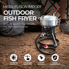 Metal-fusion Import Outdoor Fish Fryer With 10 Quart Aluminum Fry Pan And Burner