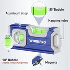 Workpro Small Level With 2 Bubble 90   180   4-1 2  Mini Level Tool Magnetic Level