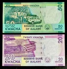 Malawi 50   20 Kwacha 2016-2019 Unc Banknote Africa Foreign Currency Paper Money
