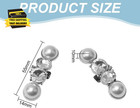 2 Pairs Rhinestone With Pearl Shoe Clip Wedding Bridal Prom Shoe Clips Buckles D