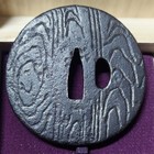 Japanese Tsuba Iron Sword Guard Owari Landscape Edo Era Antique Samurai Fitting