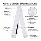 Brazilian Jiu Jitsu Bjj Belt White Adult Kids Cotton Martial Arts Rank Belt