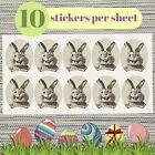 Lot Of 10 Bunny Money Us Dollar Bill Stickers  1 And  2 Easter Bunny Money Gift