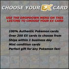 Pokemon Ex Cards - Choose Your Card - Full Art Ultra Rare Ex Holo English Nm