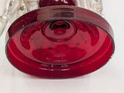 Pair Of Antique Victorian Ruby Glass Mantel Lusters Red Gold Bohemian 14 5   