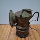 Antique Made In Usa Universal Lamp Co Auto Lite Carbide Miners Light Lamp Mine