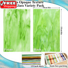 36 Sheets Opaque Stained Glass Bulk Variety Pack  4 X 6 Inch Mosaic Glass Tiles