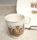 King George Vi   Queen Elizabeth 1937 Coronation Commemorative China Cup   Plate