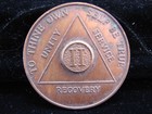 Alcoholics Anonymous 2 Year Aa Back Bronze Medallion Token Coin Chip Sobriety 