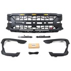 Black Front Grille Fits For 2024 2025 Ford F-150 F150 Xl Xlt Stx Tremor W ledbar