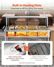 Vevor Commercial Food Warmer - 7 Pans   2 Pots Electric Steam Table  1800w Buffe