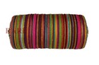 Mackenzie Childs Paradise Stripe Bolster Pillow 16  X 8  New