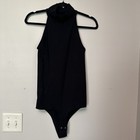 Intimately Free People Black Mock Neck Keyhole Halter Bodysuit Women   s M l