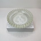 Vintage Clear Crystal Ash Tray candy Dish wine Bottle Coaster - Heavy