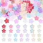130pcs 13 Colors Transparent Spray Paint Glass Flower Beads Crafts 15 5x16x3 5mm