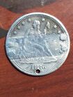 1876 U s  Silver Seated Liberty Quarter Love Token 