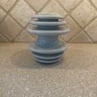 Vintage Artisan Art Deco-insulator Light Blue Color -large -7    Tall 5 5    Width