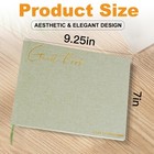 Utron Elegant Wedding Guest Book  Linen Guestbook To Sign In  Polaroid Green
