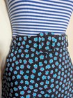  Floral Retro 1970s Style Flared Trousers Sz 14 - Funky Vintage Flower Power 
