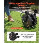 Uimoso 16 6 In Rolling Lawn Core Aerator With Anti-clog Tines And Coring Roller