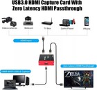 Usb3 0 Hdmi Video Capture Card For Nintendo Switch  1080p 60fps Hd Game Capture