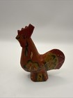 Vintage Swedish 3    Dala Horse And 2 4    Rooster Nils Olsson Mini Hand Painted