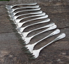  11  Christofle Ctf18 Silverplate Oyster Forks 5 3 4 