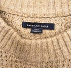 American Eagle Women   s Beige Solid Knit Crew Neck Long Sleeve Pullover Sweater S