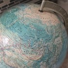 Vintage Rand Mcnally World Portrait Globe Soviet Union Metal Base Raised Topo