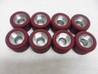 Vintage Set Of  8  Maroon Skate Wheels 62mm 38mm 90a Aluminum Hubs