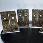 Mallory Wheeler Arabic Cast Brass Door Knob Back Plate 8 Antique 5 1 4 X 1 3 4   