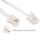 20 Feet Long Telephone Extension Cord Phone Cable Line Wire  With Standard Rj   