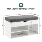 Ivinta 37  Storage Bench With Padded Cushion For Living Room  7702