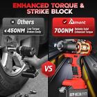 1 2in 700nm Electric Impact Wrench Truck Tractor Car Cordless Battery Impact Gun
