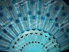 Abanico  Fan Azul Celeste Para Yemaya Religion Yoruba Ifa Santeria