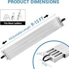 9-15ft Telescoping Aluminum Work Plank 440lb Scaffold Platform Ladder Plank Home