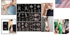 Traditional Henna Tattoo Stencils Kit For Creative Body Art - 6 Large Designs