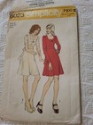 Vintage Simplicity 70   s Dress Sewing Pattern 6023 Sz 12 B 34 Factory Folded 