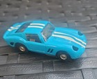 Aurora  T Jet  Ferrari 250 Blue white Stripe Flamethrower No Light Clean Runs 
