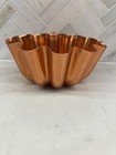 Vintage Copper Tone Fluted Aluminum Jello Mold Cake Pan 3 5 Cup Wall Decor 6 75 