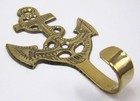 5 25  Brass Anchor Wall Hook Set 3   Pirate   Nautical Decor   Maritime   Boat