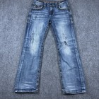 Rock Revival Lunar Rock Slim Boot Distressed Jeans Blue Men   s Size 32x31