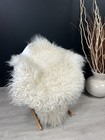 Curly Icelandic White Sheepskin Rug Pelt Genuine Natural Soft Seat Cover