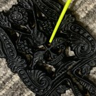 Vtg Cast Iron Trivet  5 5  Small Grape Design Mt-4 Black Metal Hot Plate Stand