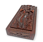 Hand Carved Wooden Box And Chopsticks Set  Unique Artisanal Generational Gifts